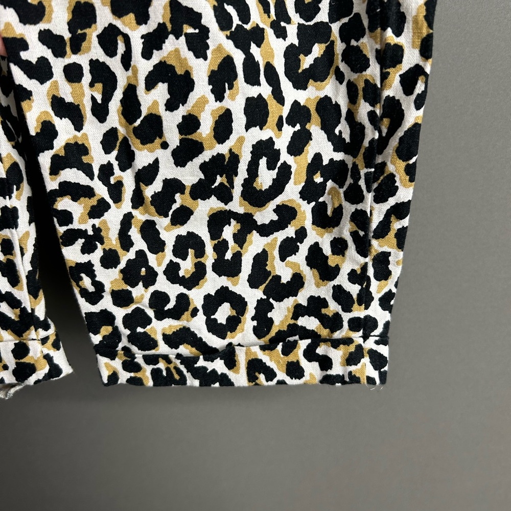 J. Crew Black and Cream Animal Print pants - Picture 4 of 6